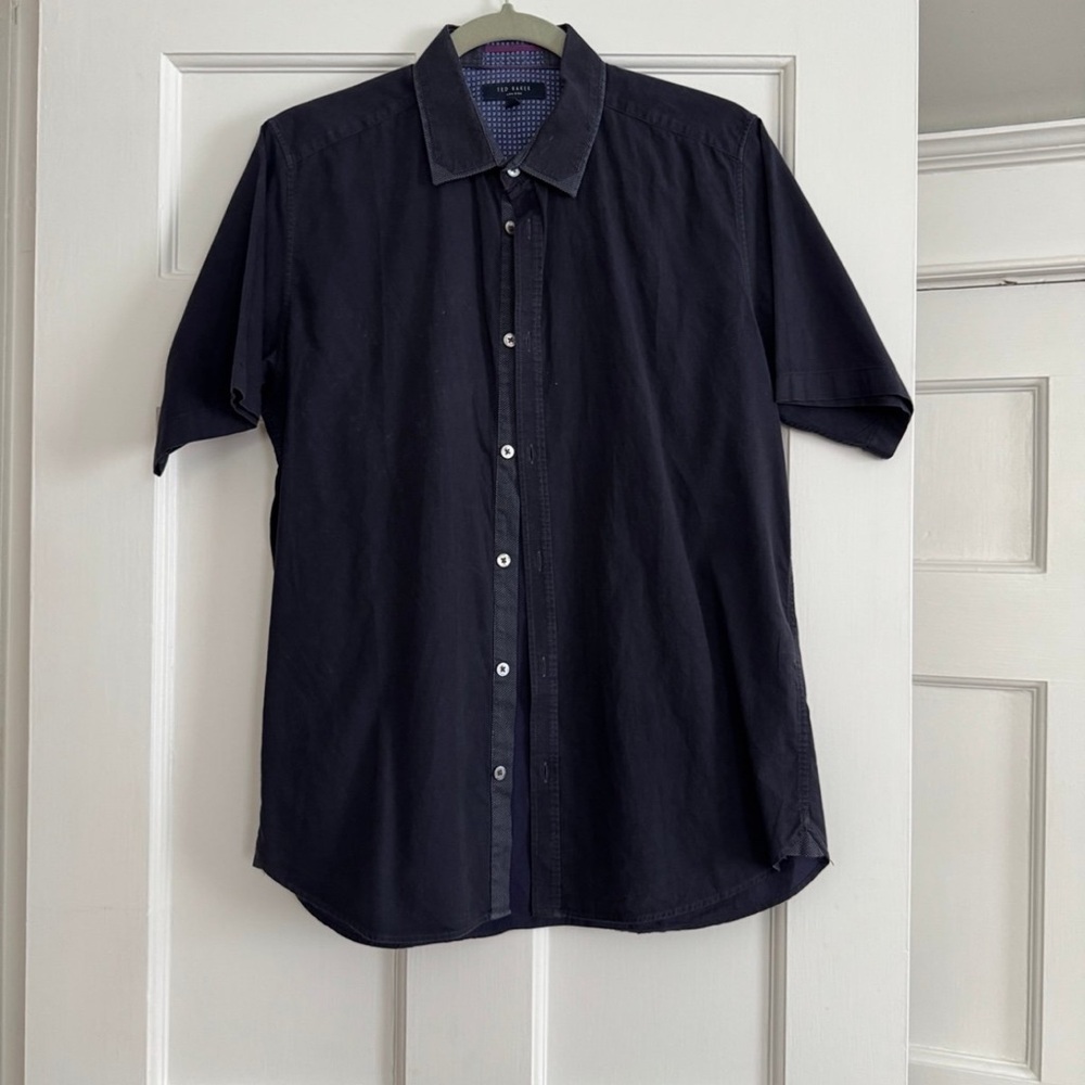 Ted Baker Navy Casual Button Down Shirt